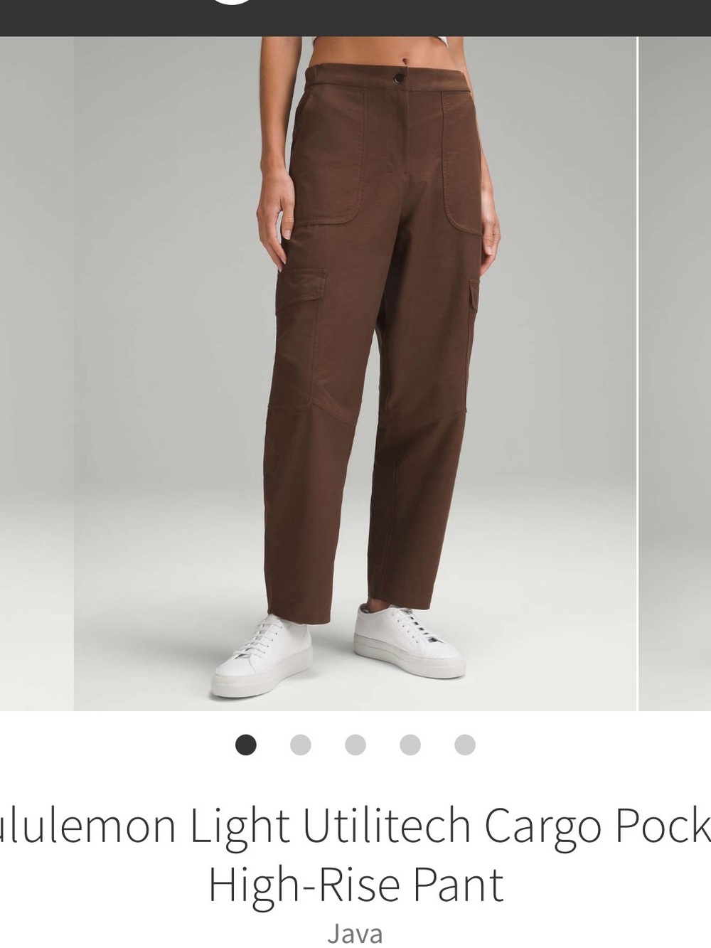 lululemon athletica Java Brown High-Rise Cargo Trousers